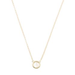 Colgante Plata Dorada Mujer COM0025DOPL Piedra Mineral Piedra Luna