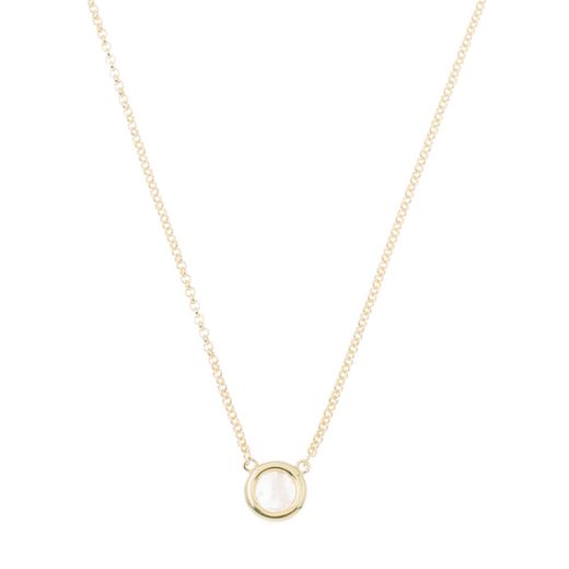 Colgante Plata Dorada Mujer COM0025DOPL Piedra Mineral Piedra Luna