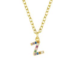 Colgante Plata Dorada Mujer COZ0202DOZ Letra Z C. Circonitas Multicolor