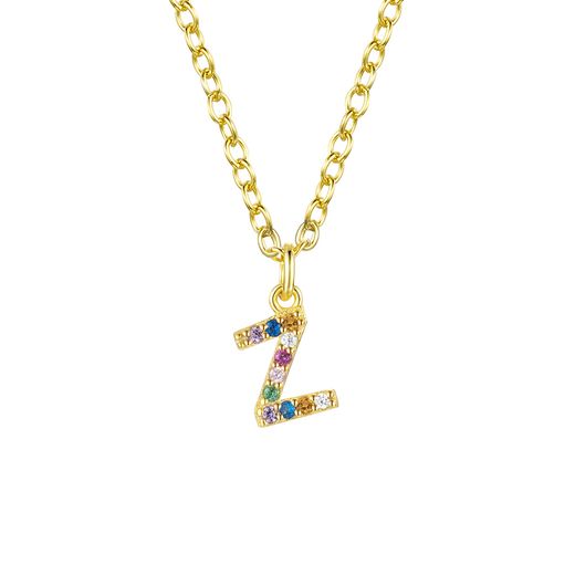 Colgante Plata Dorada Mujer COZ0202DOZ Letra Z C. Circonitas Multicolor