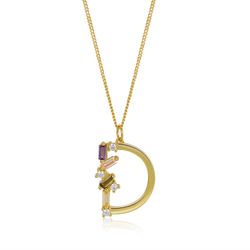 Colgante Plata Dorada Mujer COZ0241DOD Letra D C. Circonitas