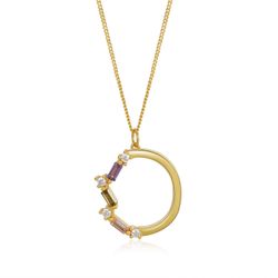 Colgante Plata Dorada Mujer COZ0241DOO Letra O C. Circonitas