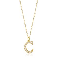 Colgante Plata Dorada Mujer 10mm COZ0283DOCZC Letra C Circonitas
