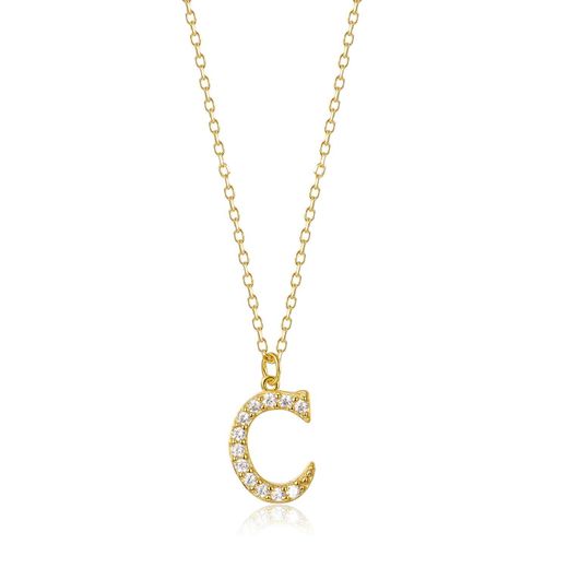 Colgante Plata Dorada Mujer COZ0283DOCZC Letra C C. Circonitas