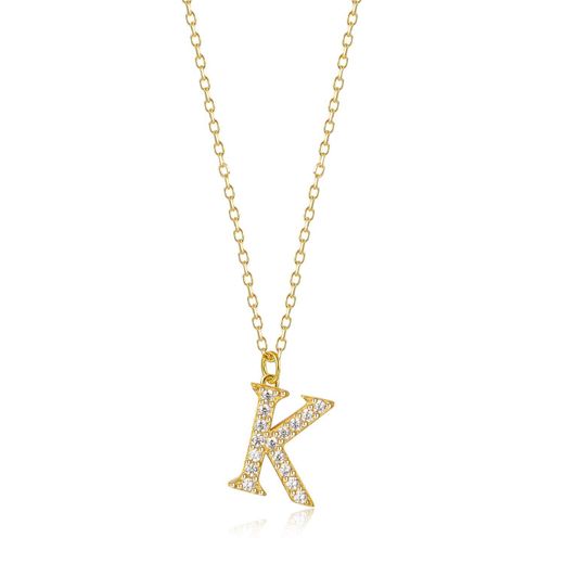 Colgante Plata Dorada Mujer COZ0283DOCZK Letra K C. Circonitas