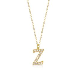 Colgante Plata Dorada Mujer 10mm COZ0283DOCZZ Letra Z Circonitas