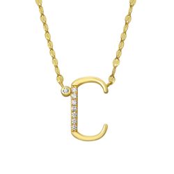 Colgante Plata Dorada Mujer COZ0345DOC Letra C C. Circonitas