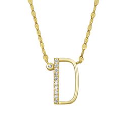 Colgante Plata Dorada Mujer COZ0345DOD Letra D C. Circonitas
