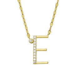 Colgante Plata Dorada Mujer 16mm COZ0345DOE Letra E Circonitas