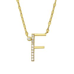 Colgante Plata Dorada Mujer COZ0345DOF Letra F C. Circonitas