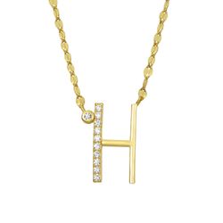 Colgante Plata Dorada Mujer COZ0345DOH Letra H C. Circonitas