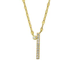 Colgante Plata Dorada Mujer 16mm COZ0345DOI Letra I Circonitas