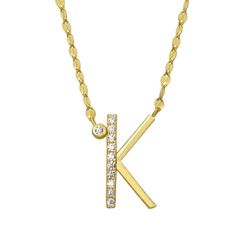Colgante Plata Dorada Mujer COZ0345DOK Letra K C. Circonitas