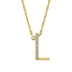 Colgante Plata Dorada Mujer COZ0345DOL Letra L C. Circonitas