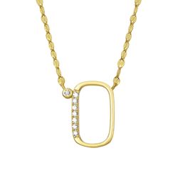 Colgante Plata Dorada Mujer 16mm COZ0345DOO Letra O Circonitas
