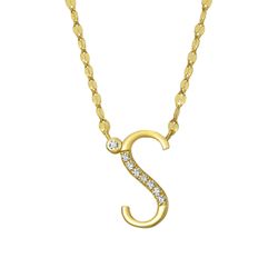 Colgante Plata Dorada Mujer COZ0345DOS Letra S C. Circonitas
