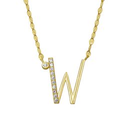 Colgante Plata Dorada Mujer COZ0345DOW Letra W C. Circonitas