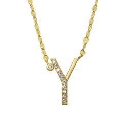 Colgante Plata Dorada Mujer COZ0345DOY Letra Y C. Circonitas