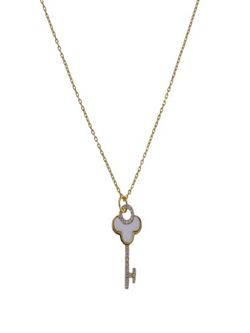 Colgante Plata Dorada Mujer PGAR780/C Llave Circonitas