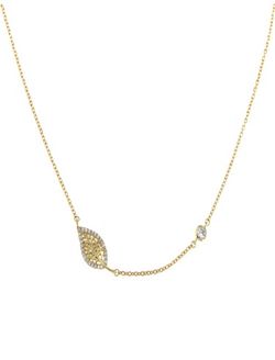 Colgante Plata Dorada Mujer PGAR784/C Hoja Circonitas