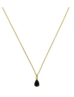 Colgante Plata Dorada Mujer PGAR794/C Circonita Negra