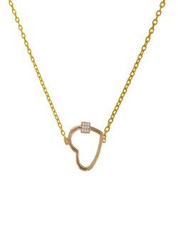 Colgante Plata Dorada Mujer PGAR803/C Corazón Circonitas