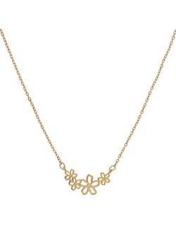 Colgante Plata Dorada Mujer PGAR837/C Flores En Brillo