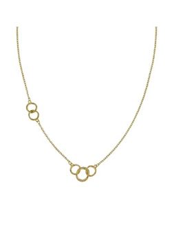 Colgante Plata Dorada Mujer PGAR889/C Aros Entrelazados