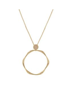 Colgante Plata Dorada Mujer PGAR910/C Aro Irregular