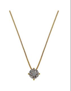 Colgante Plata Dorada Mujer PPRC5/C Punto D. Luz Circonita Grande