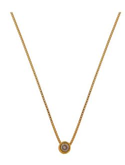 Colgante Plata Dorada Mujer PPRC6/C Punto D. Luz Circonita Redonda