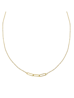 Colgante Plata Dorada Mujer PSET188/3C Eslabones