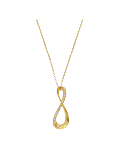 Colgante Plata Dorada Mujer PSET194/3C Infinito En Brillo