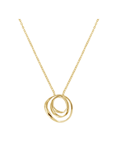 Colgante Plata Dorada Mujer PSET205/3C Círculo En Brillo