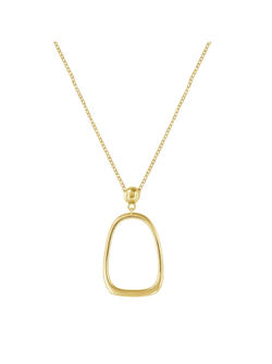 Colgante Plata Dorada Mujer PSET210/3C Circonita Óvalo En Brillo