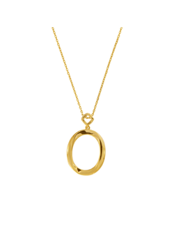 Colgante Plata Dorada Mujer PSET212/3C Óvalo En Brillo