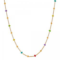 Colgante Plata Dorada Sovrani 40+5cm AVP009 Esmalte Multicolor
