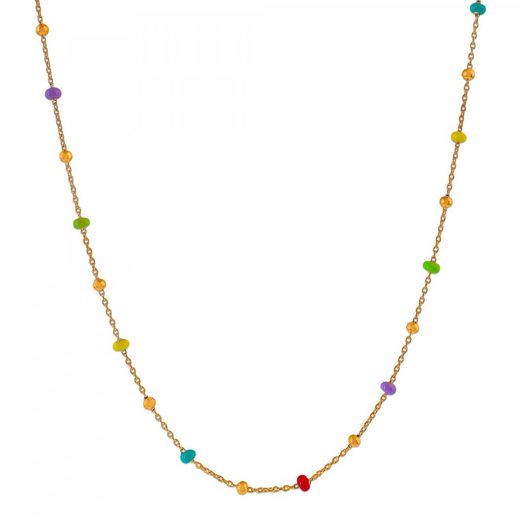 Colgante Plata Dorada Sovrani 40+5cm AVP009 Esmalte Multicolor