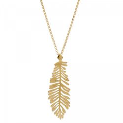 Colgante Plata Dorada Sovrani 40+5cm AVP033 Pluma