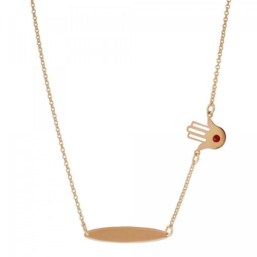 Sovrani Golden Silver Pendant AVP092 Fatima Hand Smooth Plate