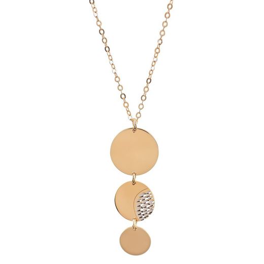 Sovrani AVP285 Alternating Circles Gold Plated Pendant