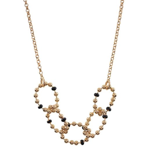 Sovrani AVP303 Gold Plated Silver Pendant with Black Circles
