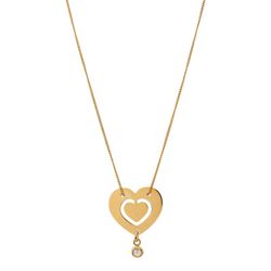 Sovrani AVP334 Gold Plated Zirconia Heart Pendant