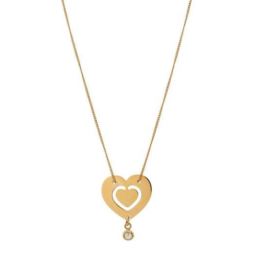 Sovrani AVP334 Gold Plated Zirconia Heart Pendant