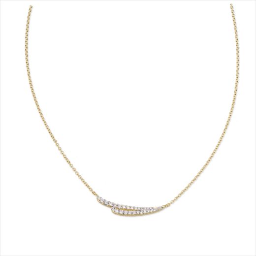 Colgante Plata Dorada Sovrani J12700 Entorchado C. Circonitas 40+5cm