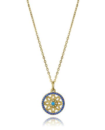 Colgante Plata Dorada Viceroy 2337C100-33 Circulo Estrella Circonitas Azules