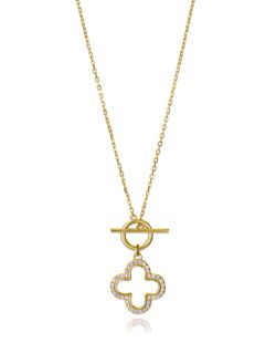 Colgante Plata Dorada Viceroy 2354C100-30 Trébol 4 Hojas Circonitas