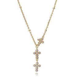 Colgante Plata Dorada Viceroy Niña 15126C100-3 Cruces Circonitas Blancas