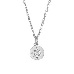 Colgante Plata Estrella Circonita 6,5mm COZ0302RH 38+4cm