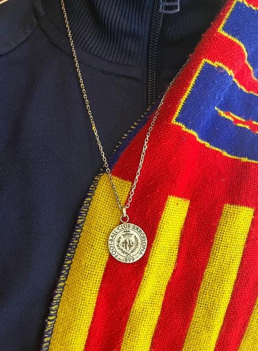 FC Barcelona Silberanhänger Original FCB-CEO-Schild